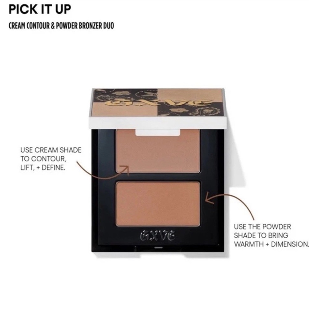 GXVE Cream Contour & Powder Bronzer Duo - TOASTIN. NIB